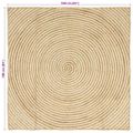 vidaXL Koberec do oblasti Biela 160 x 160 cm Juta