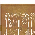 vidaXL Záhradná brána 100x150 cm, corten oceľ, bambusový dizajn