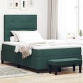 vidaXL Posteľ s pružinovým rámom Tmavozelená 200 x 120 cm Zamat