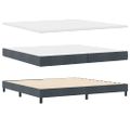 vidaXL Posteľ s pružinovým rámom Tmavo šedá 200 x 200 cm Zamat