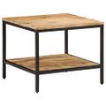 vidaXL Konferenčný stolík 55x55x45 cm, surový mangový masív