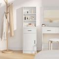 vidaXL Highboard Biela 41 x 40 x 135 cm Kompozitné drevo