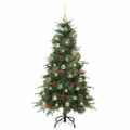 vidaXL Umelý Sklápací Vianočný Stromček Zelená 150 cm PE a PVC
