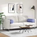 vidaXL Podložkové vankúše 2 ks látka Modrá džínovina Ø 25 x 70 cm