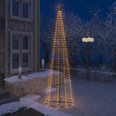 vidaXL Vianočný stromček, kužeľ, 400 LED, teplé biele svetlo 100x360cm