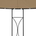 vidaXL Altánok 300x290 cm, sivohnedý, okrúhly