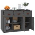 vidaXL Komoda sivá 100x40x75 cm borovicový masív