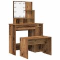 VidaXL súprava toaletného stolíka s LED diódou Old Wood