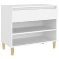 vidaXL Botník biely 70x36x60 cm spracované drevo