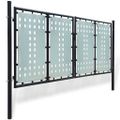 vidaXL Čierna jednokrídlová plotová bránka 300x125 cm