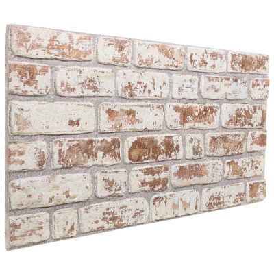 vidaXL Nástenné panely 10 pcs Červená a Biela 100 x 50 cm EPS pena