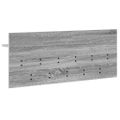 vidaXL Vešiak na stenu Nástenná montáž Sivý Sonoma 100 x 40 x 12 cm