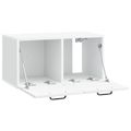 vidaXL Nástenná TV skrinka Biela 59,5 x 31 x 30 cm Kompozitné drevo