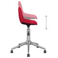 3086070 vidaXL Swivel Dining Chairs 6 pcs Wine Red Fabric (3x333473)