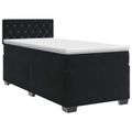 vidaXL Posteľ boxspring s matracom Čierna 100 x 200 cm Zamat