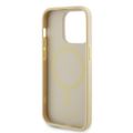 Puzdro Guess pre iPhone 15 Pro Max 6,7" GUHMP15XPSAHMCB zlaté tvrdé puzdro Saffiano MagSafe