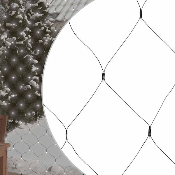 vidaXL Vianočná svetelná sieť biela 4x4 m 544 LED interiér exteriér