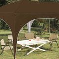 vidaXL Prístrešok na párty 575 x 288 x 245 cm Sivohnedá