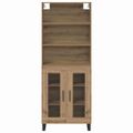 vidaXL Highboard 2 ks Remeselný dub 69,5 x 34 x 180 cm