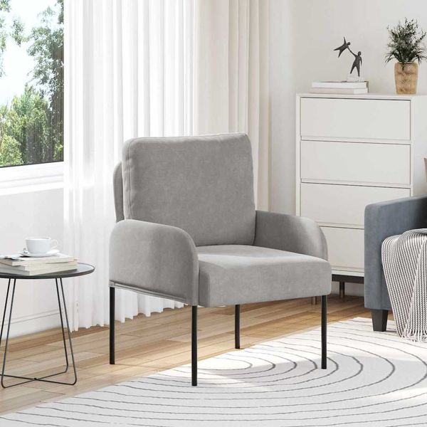 vidaXL Pohovky s vankúšom 55cm Svetlosivá Preglejka