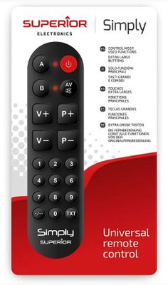 Univerzálny diaľkový ovládač SUPERIOR Simply Numeric, učiaci sa Univerzálny diaľkový ovládač SUPERIOR Simply Numeric, učiaci sa