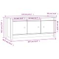 vidaXL Skrinka na topánky 110x38x45,5 cm masívna borovica