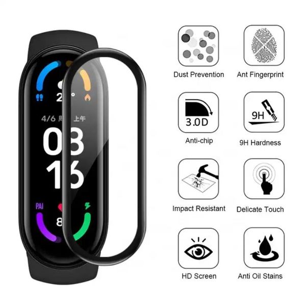 Tempered glass 3D mi band 9/m9