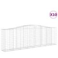 vidaXL Oblúkové gabionové koše 10 ks 400x50x120/140 cm pozink. železo