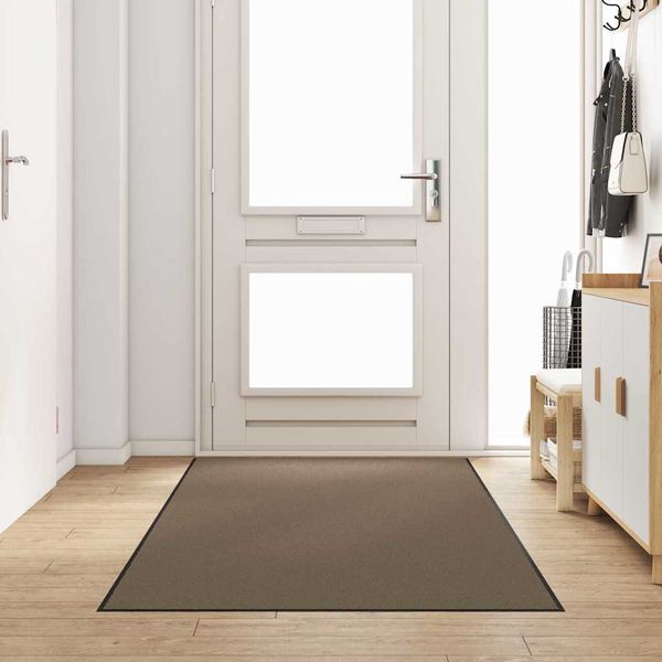 vidaXL Rohož Beige a čierna 120 x 250 cm 100% polyamid