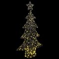 vidaXL Vianočný stromček 160 LED Teplá biela 150 cm Ratan