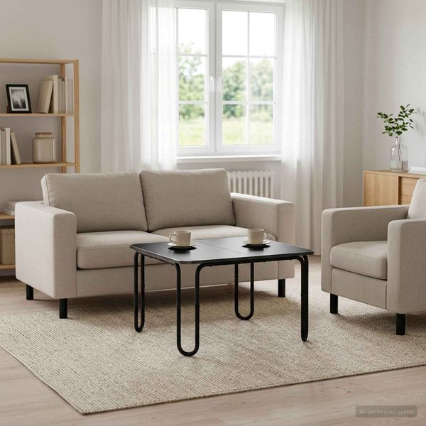 vidaXL Konferenčný stolík Čierna 59 x 59 x 45 cm Kompozitné drevo