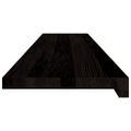 vidaXL Schodiskové stupne 16 ks hnedočierná 120x25x2 cm dubový masív