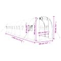 vidaXL Fóliovník s oceľovým rámom zelený 24 m² 12x2x2 m