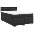 vidaXL Boxspring posteľ s matracom čierna 140x200 cm umelá koža