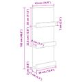 vidaXL Regál na časopisy Dymová dub 43 x 11 x 102 cm Kompozitné drevo