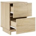 vidaXL Nočný stolík Dub sonoma 33,5 x 34,5 x 50 cm Kompozitné drevo