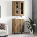 vidaXL Highboard 2 ks Remeselný dub 69,5 x 34 x 180 cm