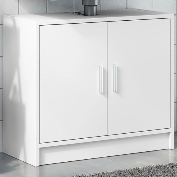 vidaXL Skrinka pod umývadlo biela 63x29x55 cm kompozitné drevo