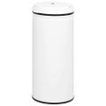vidaXL Automatický odpadkový kôš, senzor 80 l, uhlíková oceľ, biely