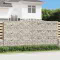 vidaXL Oblúkový gabionový kôš 4 ks 400x30x200/220cm pozinkované železo