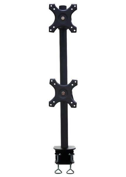Neomounts FPMA-D700DV/Držák displeje/na stůl/10-27"/svorka/VESA 100X100/nosn. 2x6kg/2 displeje vert/černý Držák, VESA, stolní, pro 2 ploché monitory nad sebou, úhloprícka 10"-27", náklon 180°, otácení 180°, rotace 360°, nosnost 12kg, c