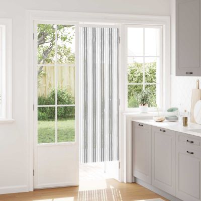 vidaXL Záves proti hmyzu z chenille Šedý a biely 56 x 185 cm 100% PP