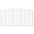 vidaXL Oblúkový gabionový kôš 4 ks 400x50x200/220cm pozinkované železo