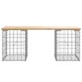 vidaXL Záhradná lavička gabiónový dizajn 103x31x42 cm masívna borovica