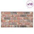 vidaXL Nástenné panely 10 ks 100 x 50 cm Tmavohnedá a šedá EPS pena