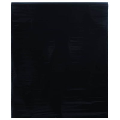 vidaXL Okenná fólia statická matná čierna 60x1000 cm PVC