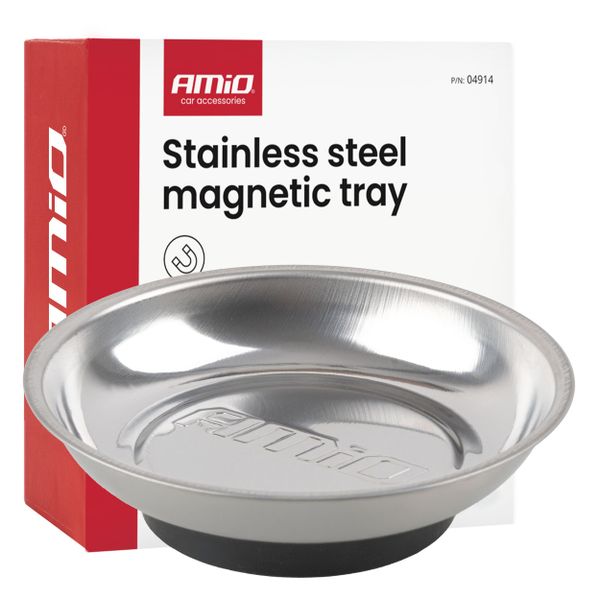 Magnetická miska z nehrdzavejúcej ocele 110mm AMIO-04914