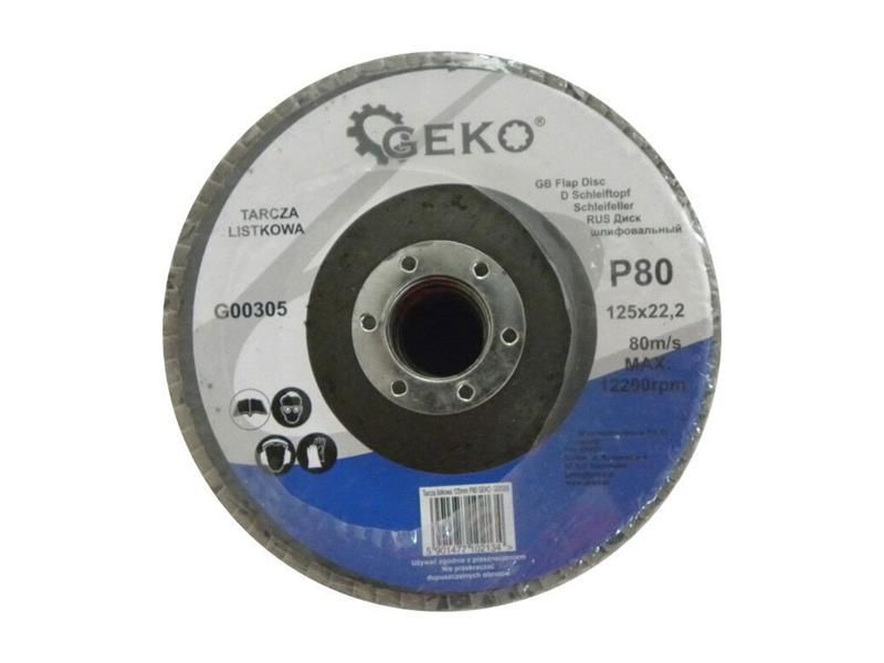 Kotúč na kov lamelový 125mm P80 GEKO G00305