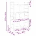 vidaXL Regál na knihy 7 úrovní 75 x 30 x 123,5 cm Kompozitné drevo