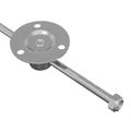 vidaXL Ťahový pánt 12 ks Strieborná 190 mm Kov